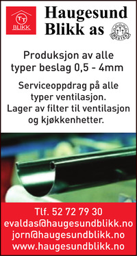 Annonse på trykk i Haugesunds Avis
