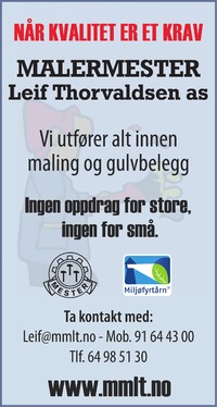 Annonse på trykk i Østlandets Blad