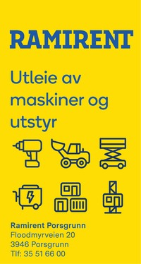 Annonse på trykk i Porsgrunns Dagblad