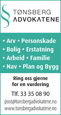 Annonse på trykk i Tønsbergs Blad