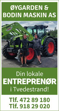 Annonse i Tvedestrandsposten