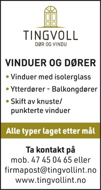 Annonse på trykk i Aura Avis