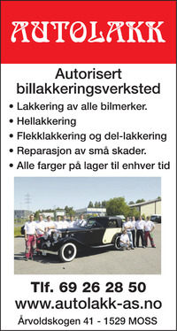 Annonse på trykk i Moss Avis