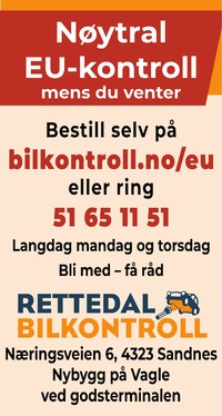 Annonse på trykk i Sandnesposten