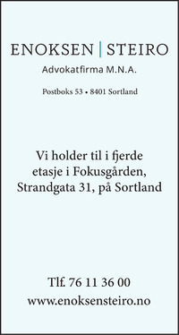 Annonse på trykk i Bladet Vesterålen