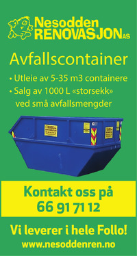Annonse på trykk i Akershus Amtstidende
