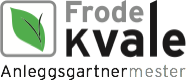 Logoen til Anleggsgartnermester Frode Kvale AS