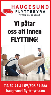 Annonse på trykk i Haugesunds Avis